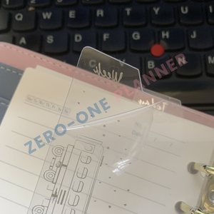 Custom A6 Weekly and Monthly clear Divider with Gold Foil Transparent PVC Index Pages with 6 Rings Planner Refill Index <strong>Paper</strong> - Product Image 4