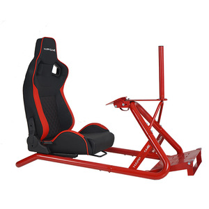 โครงขาตั้งพวงมาลัยสำหรับเกมแข่งรถแบบกำหนดเอง พร้อมเบาะนั่งแข่งรถเสมือนจริง - Product Image 5