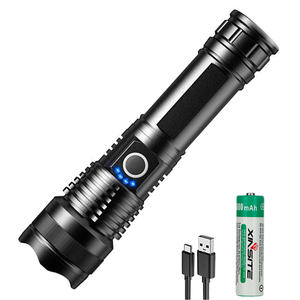 Xinsite Đèn Pin <span class=keywords><strong>Led</strong></span> <span class=keywords><strong>Mini</strong></span> 1500lm siêu sáng 18650/26650 Thân bằng hợp kim nhôm sạc được bằng USB chống nước dùng ngoài trời Hot - Product Image 1