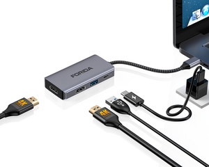 USB C至双HDMI适配器4K60Hz，用于双显示器的C型HDMI适配器，带USB和100W PD充电适配器，用于笔记本电脑 - Product Image 2
