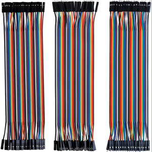 Kabel pita datar pelangi 2.54mm 40 Pin dengan konektor Dupont-Harness kabel IDC panjang kustom murah - Product Image 6