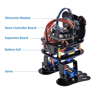 LAFVIN 4-DOF Panda Robot kiti programlanabilir dans izleme Robot kiti Nano elektronik oyuncak Arduino için