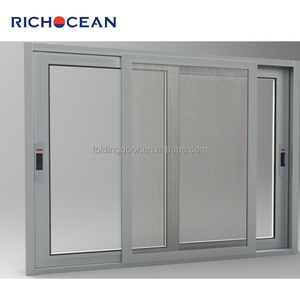 RICHOCEAN ticari konut standart sürgülü cam pencere basit tasarım Modern yatay alüminyum sürgülü pencere boyutları - Product Image 3