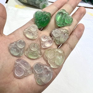 ขายส่ง20 ~ 40มิลลิเมตรที่มีคุณภาพสูงพม่าหยกแกะสลักที่ชัดเจน Budda จี้หินสำหรับเครื่องประดับจี้อุปกรณ์ DIY - Product Image 6