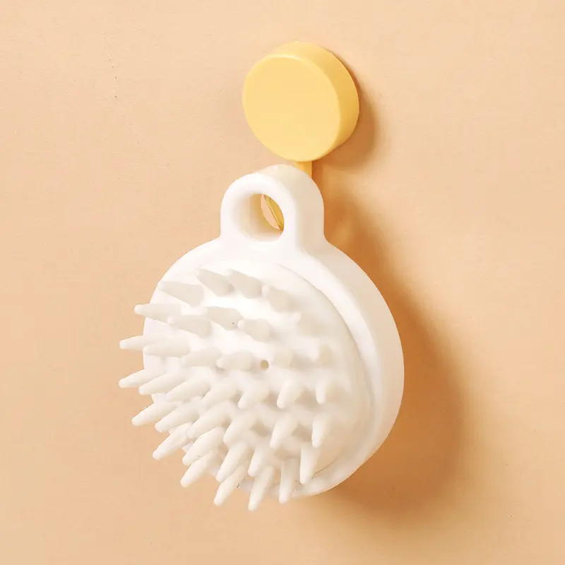Brosse de bain en Silicone souple portative en paille de blé écologique avec Logo personnalisé, peigne de massage de tête de cuir chevelu, brosse de shampoing pour cheveux