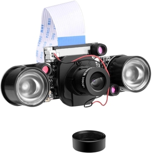 <strong>Raspberry</strong> <strong>pi</strong> Camera Day &amp; Night Vision, <strong>IR</strong>-Cut Video Camera 1080p HD Webcam 5MP OV5647 <strong>Sensor</strong> for <strong>Raspberry</strong> <strong>Pi</strong> RPi 4 3 B B+ - Product Image 1