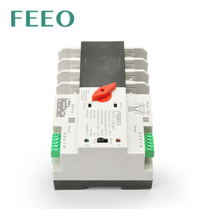 FEEO FNTS-125 4 P 400V 125A ATS otomatik manuel Transfer anahtarı dağıtım PC için dört fazlı 125 Amp 4 kutuplu geçiş anahtarı
