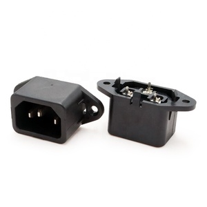 CE รับรอง10A ช่องเสียบกำลัง C14 250V AC พร้อมขาเสียบ3ขาสำหรับแผงปลั๊กขาเข้า IEC สำหรับชาร์จไฟจักรยานอุตสาหกรรม - Product Image 1