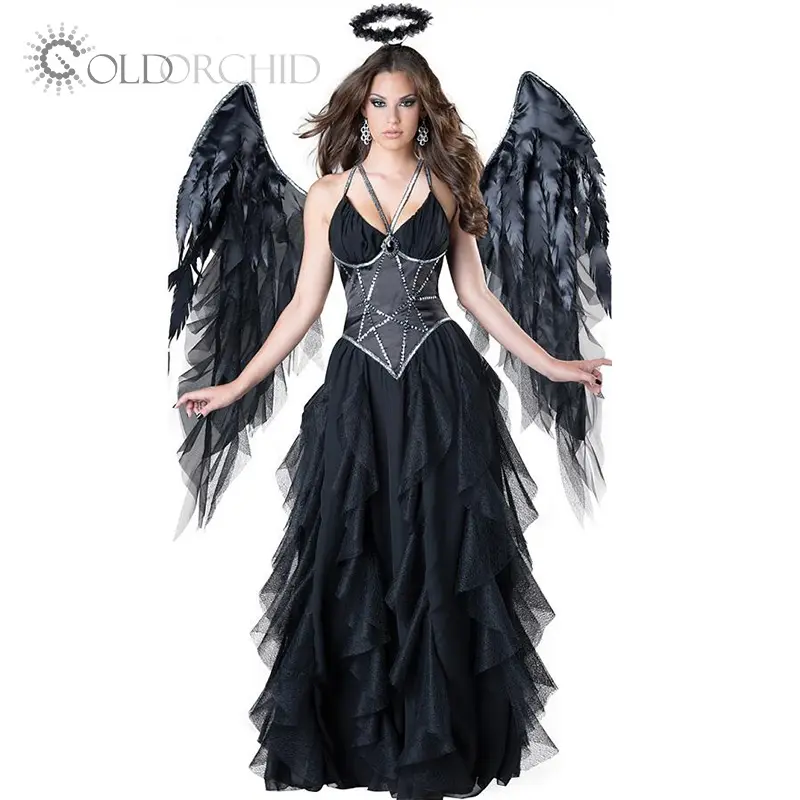 Alta-Qualidade Adulto Asas de Anjo Caído Escuro Fantasia Comprar Sexy Cosplay Lingerie Da China