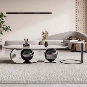 モダンなリビングルームセンター大理石の中央テーブルリビングルームコーヒーテーブルコーヒーテーブルセット - Product Image 5