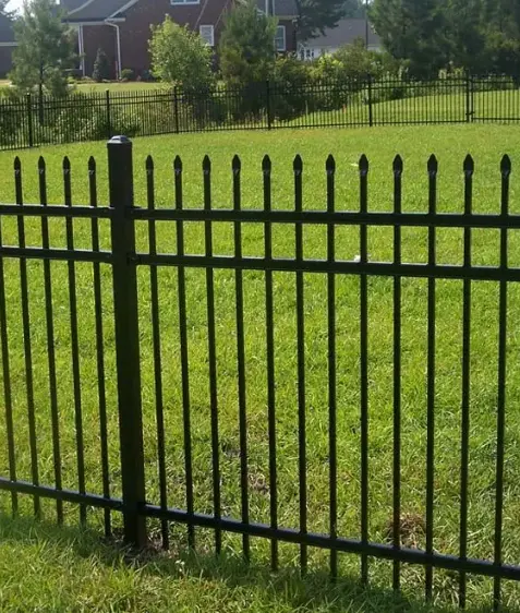 Steel Boundary Farm Wall Fencing Panels 8FT Galvanized Powder Coated Black Wrought Iron Fence