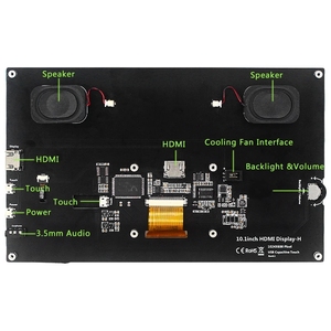 Raspberry Pi 4B 10,1-Zoll-Touchscreen 1024x600 IPS-LCD mit 2 Lautsprechern Display halter für Raspberry Pi 4 Modell B/3B/PC-LCD