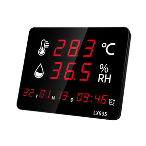 Temper e Hum Meter Display Instrument Temperatura de Carregamento e Umidade Medidor Doméstico Interior Industrial Wall Montado LX935