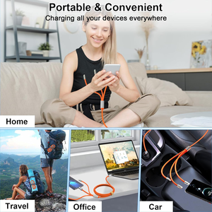 <strong>Factory</strong> Best-Selling 1.2m Type C <strong>USB</strong> Cable Fast Charging Data Cable Zinc Alloy Liquid Silicone 3 in 1 Android Devices - Product Image 6