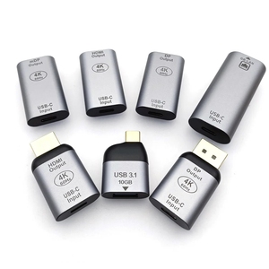 Convertidor de enchufe de video HD 8K/4K 60Hz tipo C a USB 3,1/DP/Mini DP/VGA/compatible con HDMI/RJ45 USB tipo C adaptador macho hembra - Product Image 1