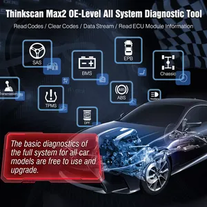 2022THINKCAR Think Scan Max 2 Diagnose tools OBD Vollständige System funktion CANFD 28 Zurücksetzen Universal-Autoschlüssel-Programmierung OBD2-Scanner
