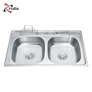 现代商用双碗不锈钢304厨房水槽农民洗菜厨房水槽 - Product Image 4