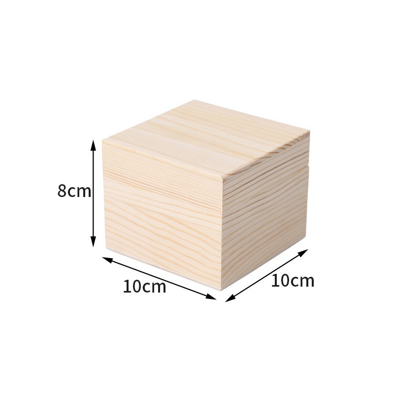 Solid wood top and bottom cover 10*10*8cm
