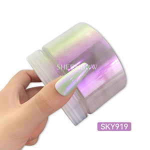 Sheenbow gümüş bukalemun beyaz girişim tırnak ayna Aurora toz için büyüleyici yanardöner çivi - Product Image 2