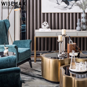 WISEMAX ריהוט מודרני סדיר זהב קפה שולחן איטלקי מרכז שולחן נירוסטה בסיס שחור זכוכית למעלה שולחן קפה