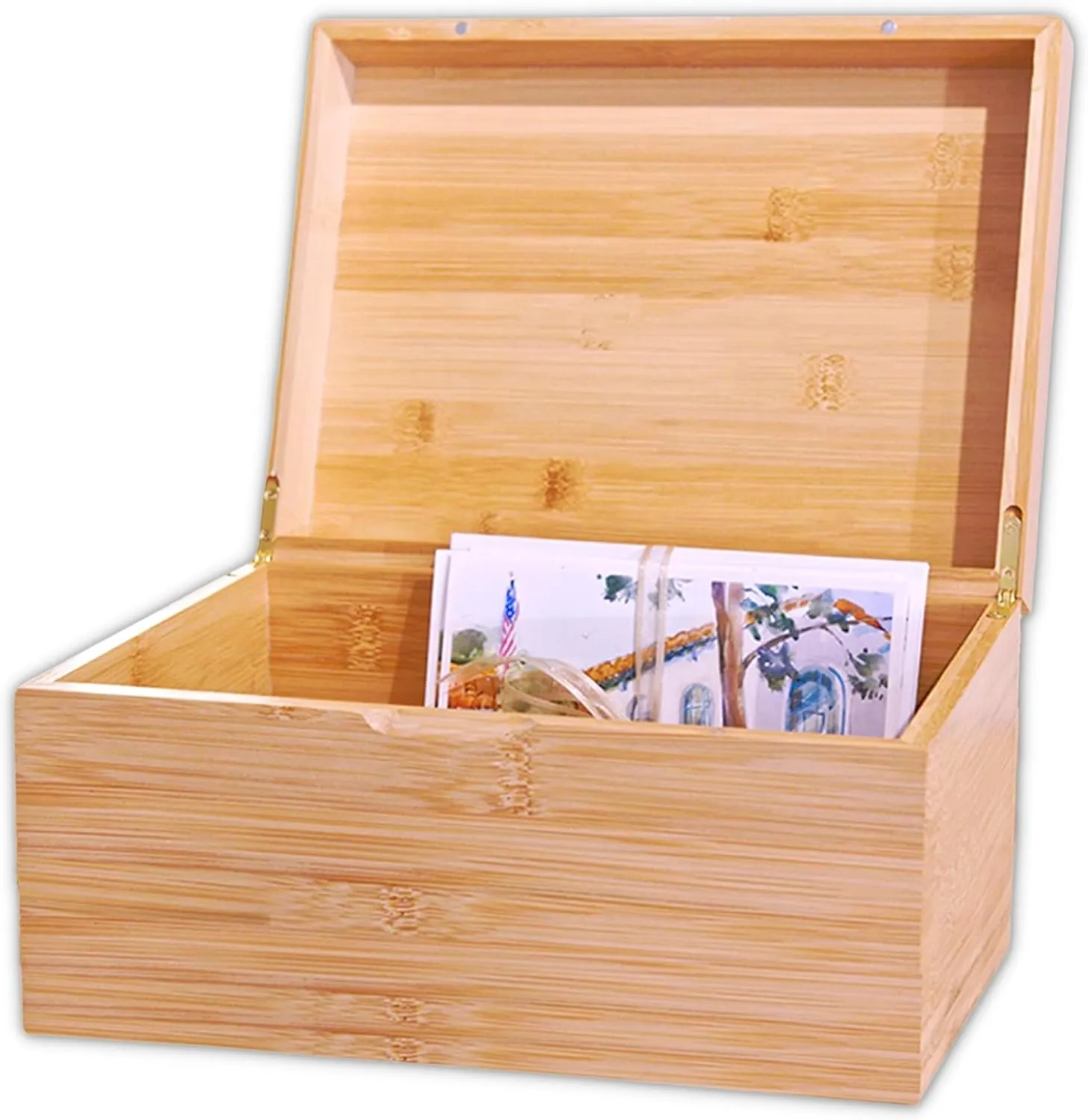 Caja de almacenamiento de bambú-Caja de almacenamiento de bambú natural y adornada con la flor de la vida y un acabado suave, caja de almacenamiento de recuerdos