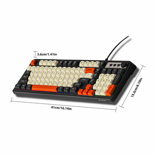 Eweadn g98 98 98-Key RGB Backlit USB có dây màng Bàn phím im lặng gõ ROTARY Knob độ chính xác cao cho văn phòng - Product Image 6