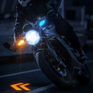 Flexible <strong>LED</strong> Flowing Motorcycle Headlight Motor Lighting System Turn signal Indicator Lights with Shadow Arrow Lamp - Product Image 4