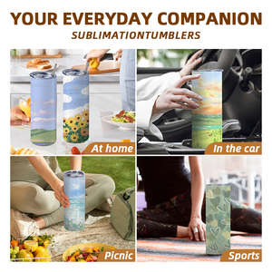 Chúng tôi kho Mới 20 oz thẳng Trắng khoảng trống cao gầy thăng hoa cạnh phẳng ARC đôi tường Tumblers cho thăng hoa - Product Image 5