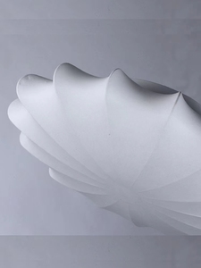 Zeppelin hiện đại dẫn ánh sáng trần lụa tự nhiên mặt dây đèn với vải bóng râm lớn trong nhà trang trí nội thất khách sạn AC Nguồn điện - Product Image 6