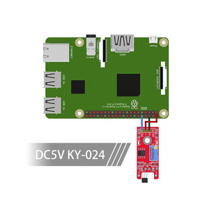 Key-024 M393 Módulo de sensor de efecto Hall magnético lineal Sensor de conteo de velocidad Compatible con Raspberry PI ESP8266 IC de producto - Product Image 2