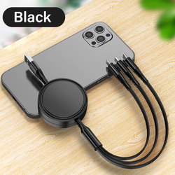 Câble USB 3 en 1 noir