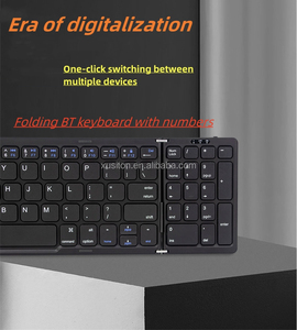 2025 gran oferta portátil teléfono móvil BT teclado inalámbrico ultrafino clave 81 para sistema común B089 Mini teclado de ordenador plegable - Product Image 4