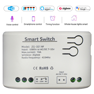 F0202 Zigbee interruttore modulo 1CH AC/DC 7-32V Smart Switch funziona con Zigbee Bridge controllo vocale Alexa - Product Image 2