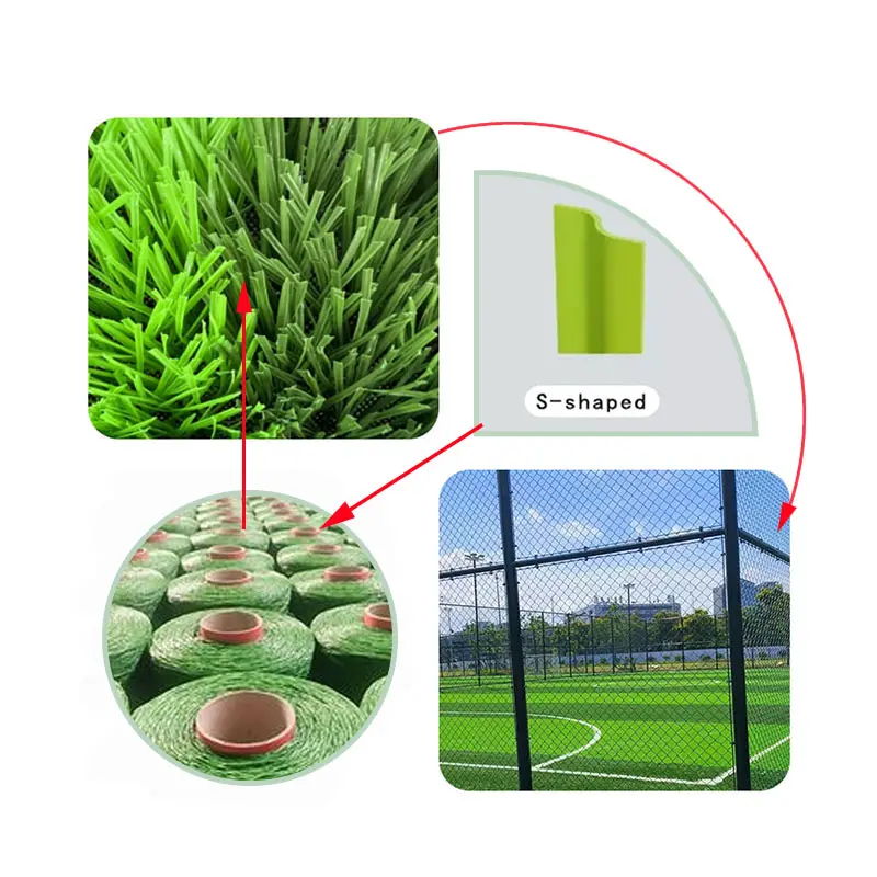 Césped sintético verde de 50mm para deportes al aire libre, césped artificial para campo de fútbol sala