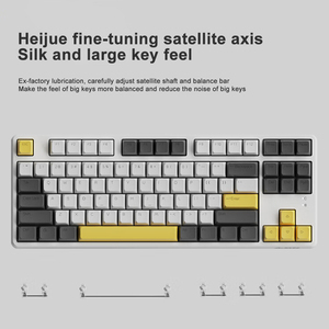 Ajazz AK873 <strong>Keyboard</strong> Hot Swappable 87 Keys 5.0/2.4G Wireless/ Type-C Wired RGB Backlit <strong>Keyboard</strong> Gamer Mechanical <strong>Keyboard</strong> - Product Image 2