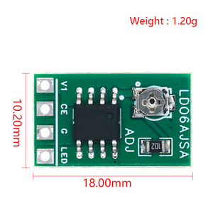 30-1500MA Driver LED a corrente costante regolabile DC 3.3V 3.7V 4.2V 5V PWM scheda di controllo Buck modulo di potenza - Product Image 6