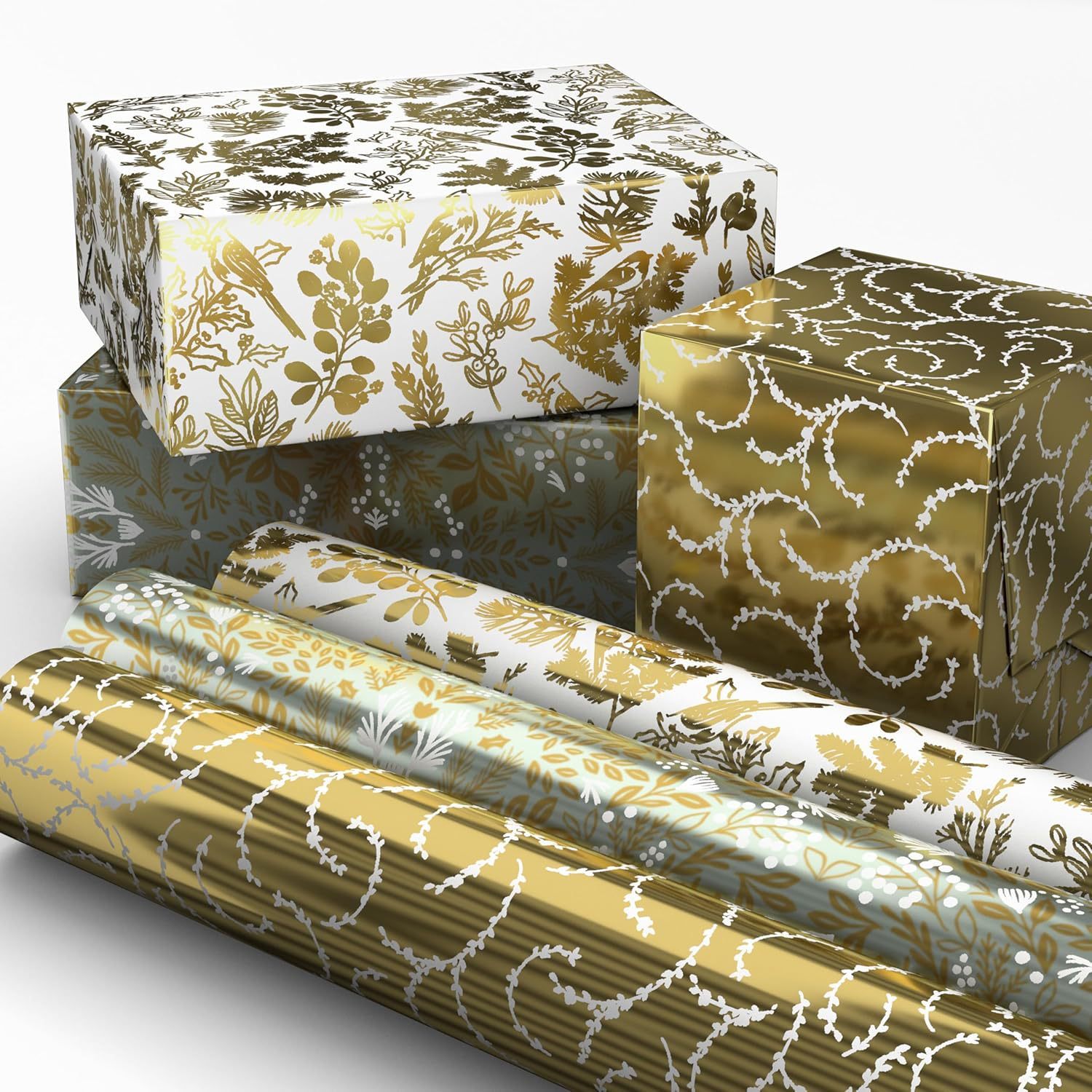Papier d'emballage en feuille d'or