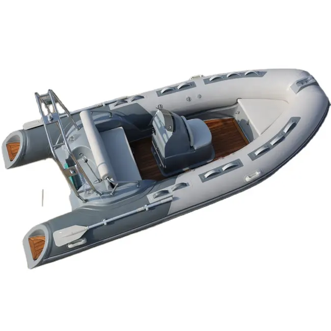 Costola Ce 430 Hypalon Sport cabina Cruiser passeggero rigido usato scafo in fibra di vetro pavimento Hovercraft canoa barca in fibra di vetro Barche a costine