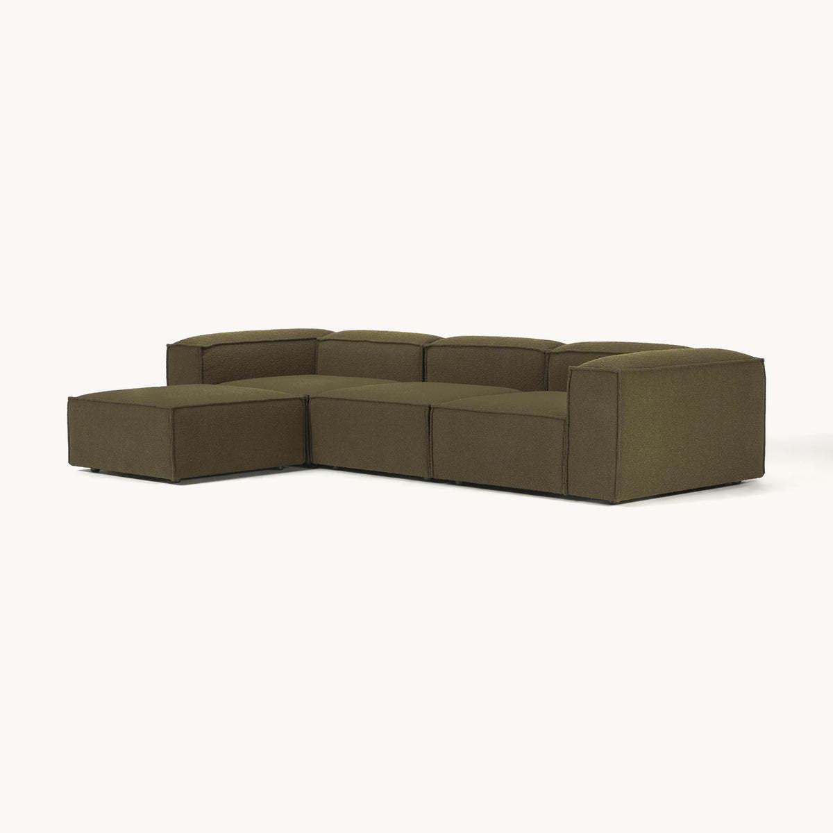 Tessuto Bouclé Verde Oliva