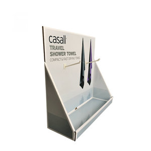 Modern Foldable Cardboard Hanging <strong>Display</strong> Rack <strong>Paper</strong> <strong>Counter</strong> Table <strong>with</strong> Corrugated <strong>Hooks</strong> for Store Floor <strong>Display</strong> - Product Image 3
