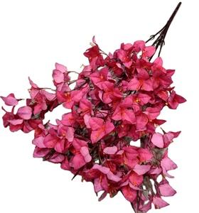 משי bougainvillea זר פרח גידור 5 מזלגות שמן ציור מלאכותי bougainvillea מלאכותי עץ גזע עץ
