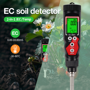 Hochpräziser 2-in-1-Bodentester 0,00-10,00 mS/cm EC/TEMP-Messgerät LCD Digitaler Boden detektor ATC-Temp-Erkennung für Garten farm - Product Image 4
