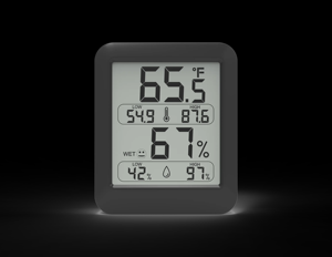 Nuevo Tipo de termómetro digital LCD para interiores e higrómetro con retroiluminación OEM, termómetro higrómetro de habitación de plástico personalizable - Product Image 6