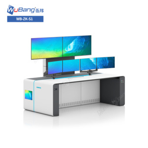 Controla remotamente sistemas escritorio comercio electrónico y comercio con mesa de software automática con monitores grandes ajustables en altura - Product Image 6