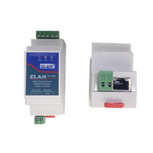 ZLAN5143D-montaje de Riel Din, pequeño tamaño, puerto Serial RS485 a TCP/IP, Ethernet, convertidor de servidor Modbus RTU a Modbus TCP