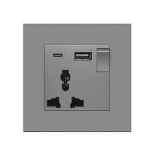 Reino Unido Normal Universal 13 Amp multifunción pared conmutada potencia doble negro enchufe - Product Image 1
