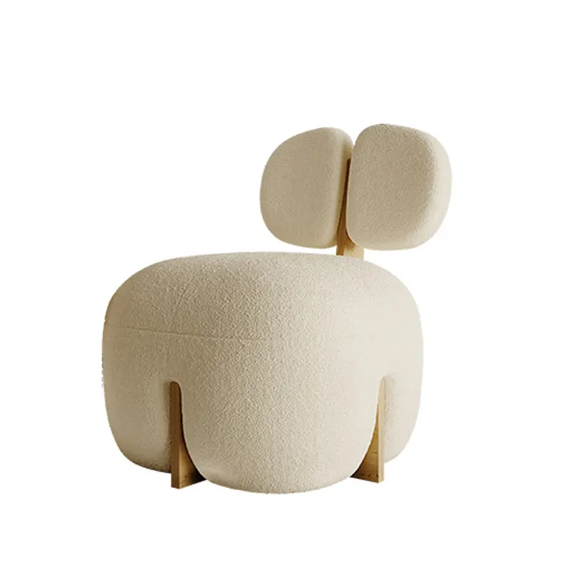 AOMISI CASA Wabi-sabi, muebles modernos para sala de estar, conjunto de sillas de sofá, patas de madera de terciopelo de peluche, respaldo, sillas de ocio para hotel