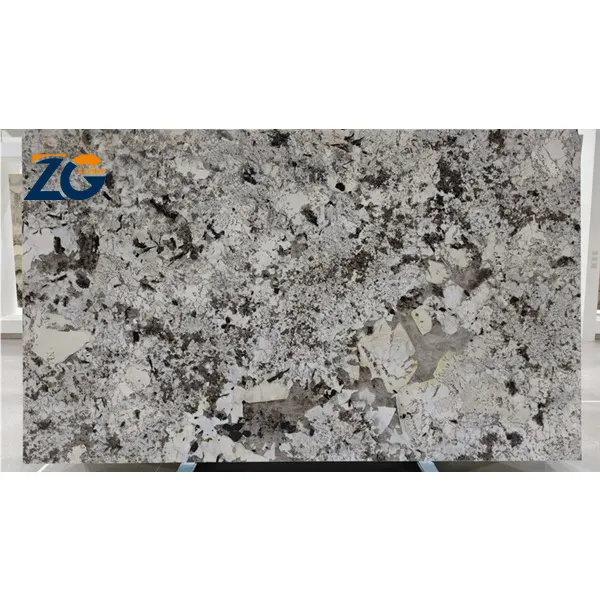 ZGSTONE Branco Tourmaline Granit PlattenTourmaline weiße Platten Tischplatte Arbeitsplatten Heim-Design für Theke Schrank Bar Kochplatte