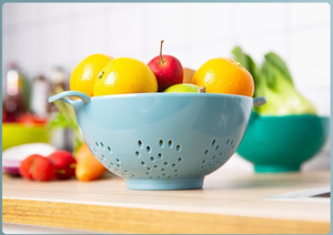 6-inch Small Colanders with Double Handles BPA-<strong>Free</strong> Dishwasher Safe Compact Kitchen Food Strainers for Berries <strong>Veggies</strong> and Pasta - Product Image 2
