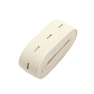 Cinta elástica de poliéster de punto personalizada con ojal, cinta elástica de ojal suministrada de fábrica - Product Image 4